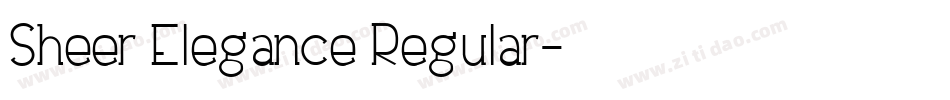 Sheer Elegance Regular字体转换